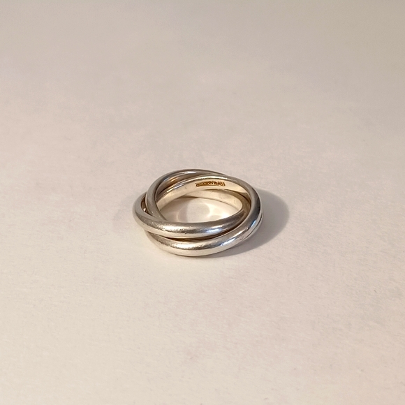 Tiffany and Co. Triple Rolling Sterling Ring Band - Picture 2 of 5